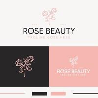 minimal rose Rose logo conception modèle, Rose logo, rose rose, rouge Rose vecteur