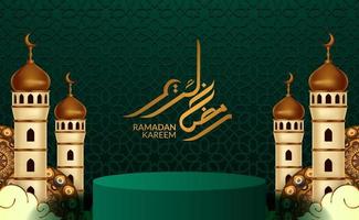 modèle de bannière affiche ramadan kareem vecteur