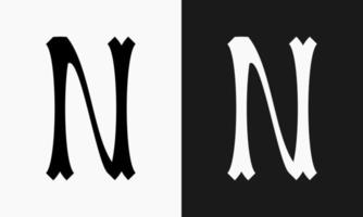 une en forme de lettre conception cette a une classique effet et une gothique se sentir. adapté pour utilisation comme une logo ou marqueur vecteur