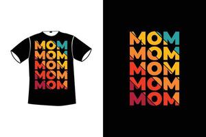 maman amoureux rétro T-shirt conception vecteur