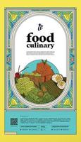 ancien coloré affiche modèle pour nourriture culinaire Festival vecteur