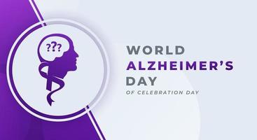 monde la maladie d'Alzheimer journée fête vecteur conception illustration pour arrière-plan, affiche, bannière, publicité, salutation carte