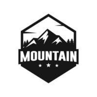 vecteur de conception de modèle de logo de montagne