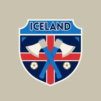 Badges de football de la Coupe du monde d'Islande vecteur