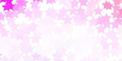 modèle vectoriel violet clair, rose avec des étoiles au néon.