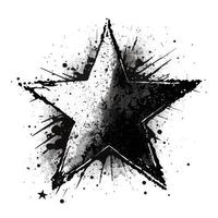 étoile main tiré étoile icône signe - brosse dessin calligraphie étoile noir étoiles symbole - étoile dessin animé vecteur illustration pro vecteur
