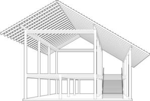 3d illustration de bâtiment structure vecteur