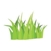 illustration vectorielle d'herbe. plante verte dans la cour. vecteur