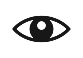 icône oeil isolé sur fond blanc vecteur