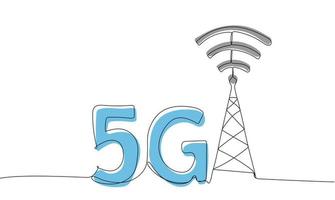 Technologie de réseau 5g vecteur