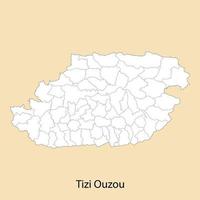 haute qualité carte de tizi Ouzou est une Province de Algérie vecteur