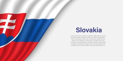 vague drapeau de la slovaquie sur blanc Contexte. vecteur