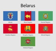 ensemble drapeaux de le comtés de biélorussie vecteur