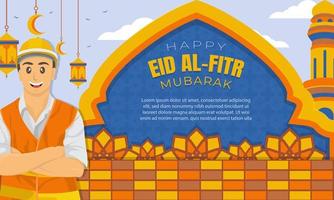 eid mubarak salutation Contexte pour industriel entreprise vecteur