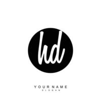 initiale HD monogramme avec grunge modèle conception vecteur