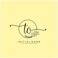 initiale à féminin logo collections modèle. écriture logo de initiale signature, mariage, mode, bijoux, boutique, floral et botanique avec Créatif modèle pour tout entreprise ou entreprise. vecteur