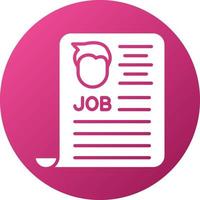 style d'icône d'annonce d'emploi vecteur