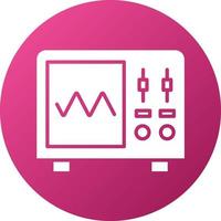 style d'icône d'oscilloscope vecteur