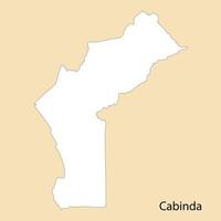 haute qualité carte de cabineda est une Région de angola vecteur