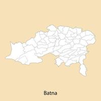 haute qualité carte de batna est une Province de Algérie vecteur