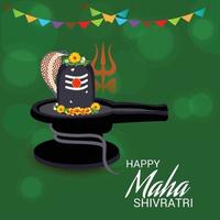 illustration vectorielle d'un fond pour heureux maha shivratri. vecteur