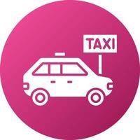 style d'icône d'arrêt de taxi vecteur