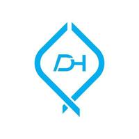 alphabet des lettres icône logo HD ou dh vecteur