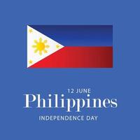 illustration vectorielle d'un fond pour la fête de l'indépendance des Philippines. vecteur