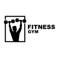 logo de gym, image vectorielle de logo de fitness, conception adaptée à la forme physique, aux équipements sportifs, à la santé du corps, aux marques de produits de compléments corporels vecteur