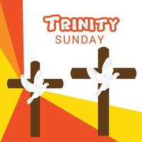 illustration vectorielle d'un fond pour le dimanche de la trinité. vecteur