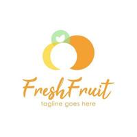 Frais fruit logo conception modèle avec fruit icône. parfait pour entreprise, entreprise, mobile, application, restaurant, etc vecteur