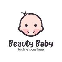 beauté bébé logo conception modèle avec une bébé icône. parfait pour entreprise, entreprise, mobile, application, etc. vecteur