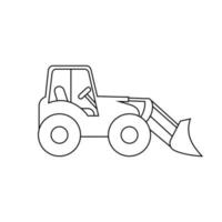 tracteur icône vecteur. excavatrice illustration signe. construction symbole ou logo. vecteur