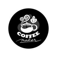 café fabricant logo vecteur