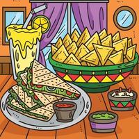 cinco de mayo Quesadilla Nachos coloré dessin animé vecteur