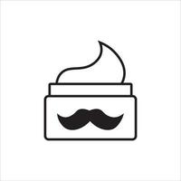 barbe et moustache coiffant produit icône, vecteur, illustration, symbole vecteur