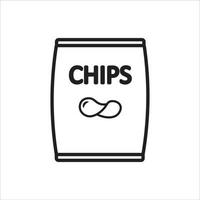 pack de frites icône vecteur illustration symbole