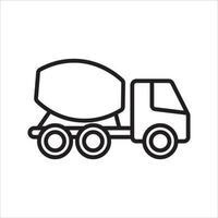béton mixer un camion icône vecteur illustration symbole