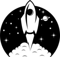 fusée astronout logo vecteur