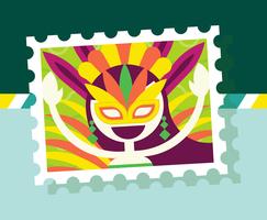 Brasil Illustration de timbre-poste vecteur