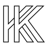logo signe kk icône double des lettres logotype k vecteur