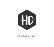 HD initiale lettre écriture et Signature logo. une concept écriture initiale logo avec modèle élément. vecteur