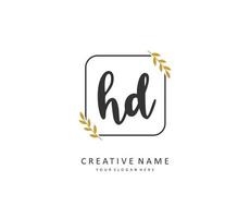 HD initiale lettre écriture et Signature logo. une concept écriture initiale logo avec modèle élément. vecteur