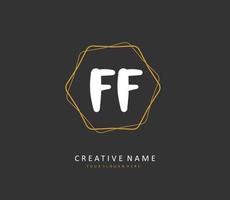 ff initiale lettre écriture et Signature logo. une concept écriture initiale logo avec modèle élément. vecteur