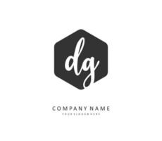 dg initiale lettre écriture et Signature logo. une concept écriture initiale logo avec modèle élément. vecteur