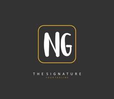 ng initiale lettre écriture et Signature logo. une concept écriture initiale logo avec modèle élément. vecteur