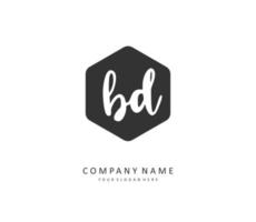 bd initiale lettre écriture et Signature logo. une concept écriture initiale logo avec modèle élément. vecteur