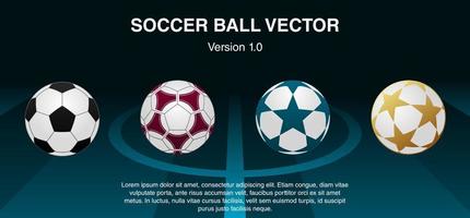 football Balle vecteur illustration avec différent modèle conception
