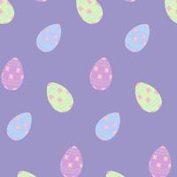 Pâques sans couture modèle avec coloré à motifs Pâques des œufs dans branché teintes. content Pâques. printemps vecteur