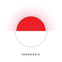 Indonésie rond drapeau modèle conception vecteur